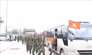 Đoàn Quân đội Campuchia sang Việt Nam tham gia nhiệm vụ A80