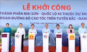 Thủ tướng Nguyễn Xuân Phúc phát lệnh khởi công cao tốc Mai Sơn - Quốc lộ 45