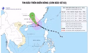 Bão số 2 giữ cường độ, tiếp tục đổi hướng trước khi suy yếu dần