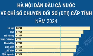 DTI 2024: Hà Nội dẫn đầu cả nước về chuyển đổi số cấp tỉnh