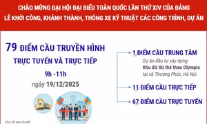 79 điểm cầu truyền hình trực tuyến và trực tiếp