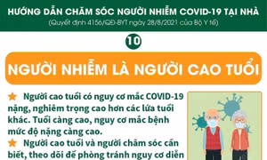 Chăm sóc người mắc COVID-19 tại nhà là người cao tuổi