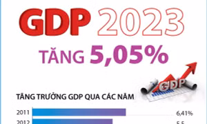 GDP năm 2023 tăng 5,05%