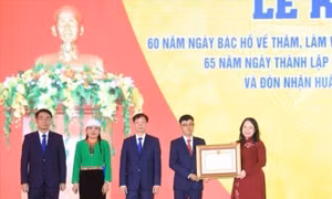 Phó Chủ tịch nước Võ Thị Ánh Xuân dự Lễ kỷ niệm 60 năm Ngày Bác Hồ về thăm huyện Kim Bôi 