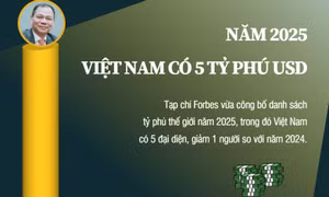 Năm 2025, Việt Nam có 5 tỷ phú USD