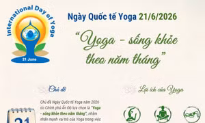 Ngày Quốc tế Yoga 21/6/2026: 'Yoga - sống khỏe theo năm tháng'