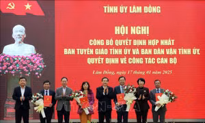 Tinh gọn bộ máy: Lâm Đồng hợp nhất Ban Tuyên giáo và Ban Dân vận Tỉnh ủy