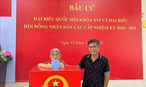 Khoảnh khắc đẹp trong ngày bầu cử