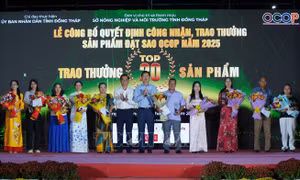 Lần đầu trao thưởng Top 20 sản phẩm OCOP được cộng đồng bình chọn tỉnh Đồng Tháp