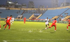 V.League 2023: Công an Hà Nội giành trọn 3 điểm tại sân Thiên Trường