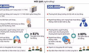 Gần 358 tỷ đồng tặng quà người có công dịp Tết Nguyên đán