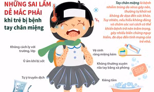 Những sai lầm dễ mắc phải khi trẻ bị bệnh tay chân miệng