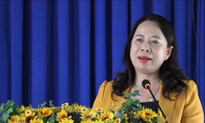 Phó Chủ tịch nước Võ Thị Ánh Xuân tiếp xúc cử tri tại Phú Tân, An Giang