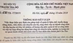Kiến nghị Cần Thơ xử lý sai phạm trong tuyển dụng công chức