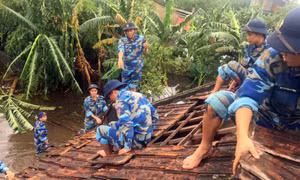 Ứng phó với bão số 4: Quân đội sẵn sàng lực lượng hỗ trợ nhân dân 
