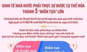Kinh tế nhà nước phải thực sự được cụ thể hóa thành 5 'điểm tựa' lớn