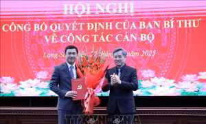 Ông Nguyễn Cảnh Toàn làm Phó Bí thư Tỉnh ủy Lạng Sơn