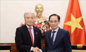 Bộ trưởng Ngoại giao Lê Hoài Trung tiếp Thống đốc tỉnh Tochigi 
