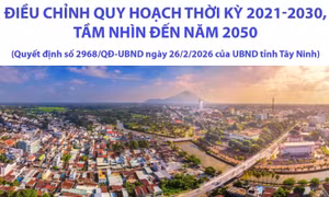 Đến năm 2050, Tây Ninh phấn đấu là cửa ngõ giao thương quốc tế của vùng Đông Nam Bộ và cả nước