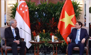 Thủ tướng Phạm Minh Chính tiếp Bộ trưởng cao cấp Singapore Teo Chee Hean