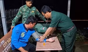 Đưa 4 thuyền viên gặp nạn trên biển vào đất liền an toàn