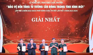 Trao giải Cuộc thi viết 'Bảo vệ nền tảng tư tưởng của Đảng trong tình hình mới' lần thứ hai
