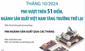 PMI vượt trên 51 điểm, ngành sản xuất Việt Nam tăng trưởng trở lại