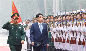 Chủ tịch nước Lương Cường dự Hội nghị Quân chính toàn quân năm 2024
