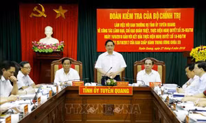 Đoàn kiểm tra của Bộ Chính trị làm việc tại tỉnh Tuyên Quang