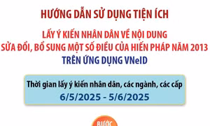 Hướng dẫn sử dụng “Tiện ích lấy ý kiến nhân dân về nội dung sửa đổi, bổ sung một số điều của Hiến pháp năm 2013 trên ứng dụng VNeID"