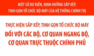 Dự kiến sắp xếp tổ chức bộ máy đối với các bộ, cơ quan ngang bộ, cơ quan trực thuộc Chính phủ 