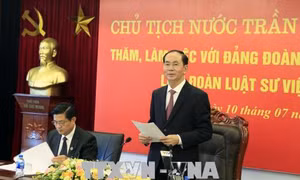 Chủ tịch nước Trần Đại Quang làm việc với Liên đoàn Luật sư Việt Nam