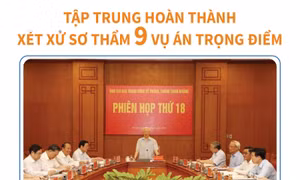 Tập trung hoàn thành xét xử sơ thẩm 9 vụ án trọng điểm