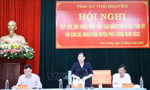 Bí thư Tỉnh ủy Thái Nguyên đối thoại với cán bộ, nhân dân huyện Phú Lương