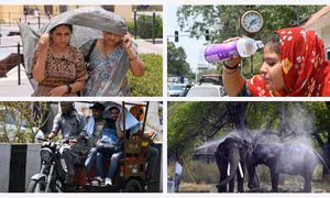 Người dân Ấn Độ vật lộn với cái nóng bỏng rát gần 50 độ C