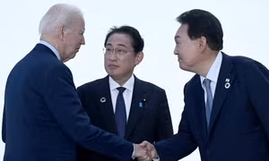 Mỹ cam kết mở ra 'thời đại mới' trong quan hệ với Nhật Bản và Hàn Quốc