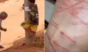Dư luận Trung Quốc bất bình khi xem video cậu bé bị trói vào cột điện
