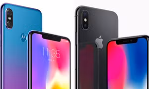 Motorola hứng chỉ trích vì sao chép iPhone X của Apple