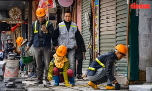 Hà Nội dừng đào đường, lát hè từ ngày 20/1