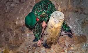 Phát hiện quả bom nặng gần 230 kg tại Quảng Ninh