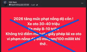 Cục CSGT bác bỏ tin đồn tăng mức xử phạt vi phạm nồng độ cồn