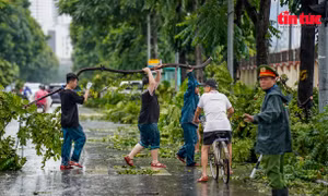 Công an, Quân đội chung tay mở đường giao thông cho người dân sau bão Yagi