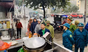 Phường Khương Đình tổng lực xử lý vi phạm trật tự đô thị