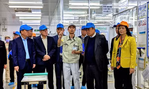 Sáng 30/1, ông Trần Sỹ Thanh, Chủ tịch UBND TP Hà Nội đã đến thăm, động viên sản xuất đầu Xuân Quý Mão tại Công ty TNHH Điện tử Meiko Việt Nam (tại khu công nghiệp Thạch Thất, huyện Thạch Thất). 