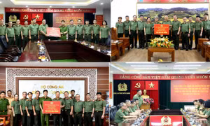 Công an Hà Nội thăm hỏi lực lượng Công an các tỉnh bị thiệt hại do bão Yagi