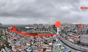 Ảnh 360 độ: Hiện trạng ngã ba Hoàng Quốc Việt đón dự án hầm chui nghìn tỷ