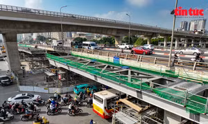 Hai cầu vượt thép Mai Dịch đang dần lộ rõ hình hài