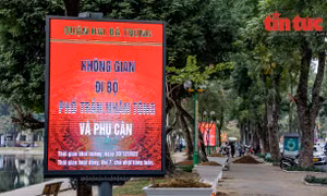 Hà Nội: Gấp rút hoàn thiện không gian đi bộ phố Trần Nhân Tông
