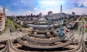 Ảnh 360 độ: Hầm chui Kim Đồng - Giải Phóng tăng tốc về đích