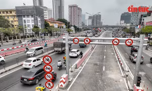 Toàn cảnh hai cầu vượt thép Mai Dịch sẵn sàng chờ ngày thông xe